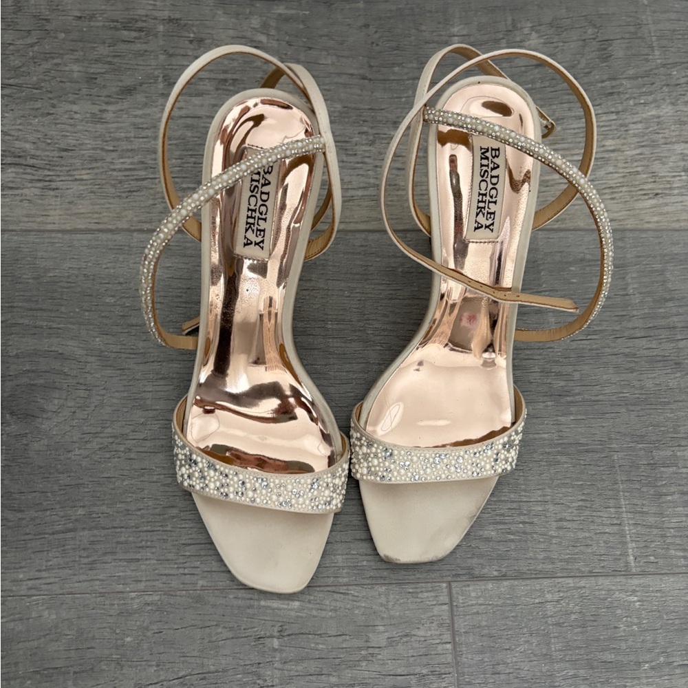 Badgley Mischka Crystal Embellished Heels